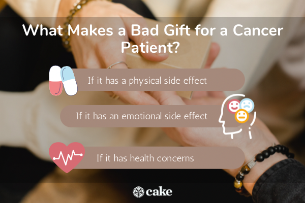 What makes a bad gift idea for a cancer patient